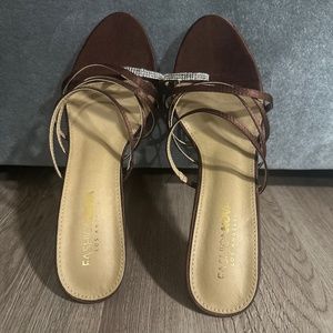 Satin Strapped Heeled Sandal